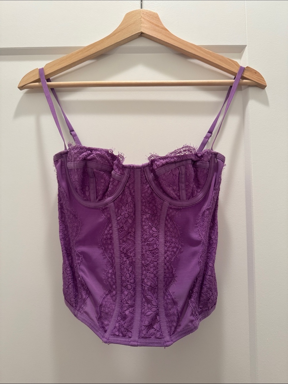Urban Outfitters Purple Lace Corset Crop Top